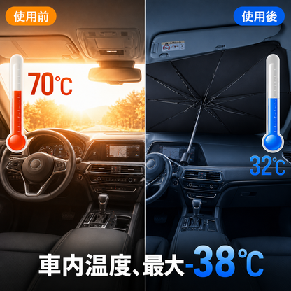 カサテック™ ｜ ワンタッチ車用日除け傘