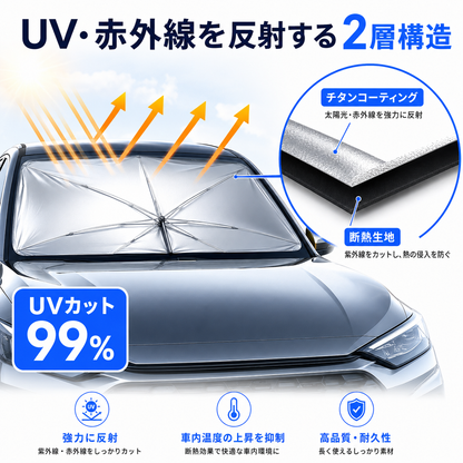 カサテック™ ｜ ワンタッチ車用日除け傘