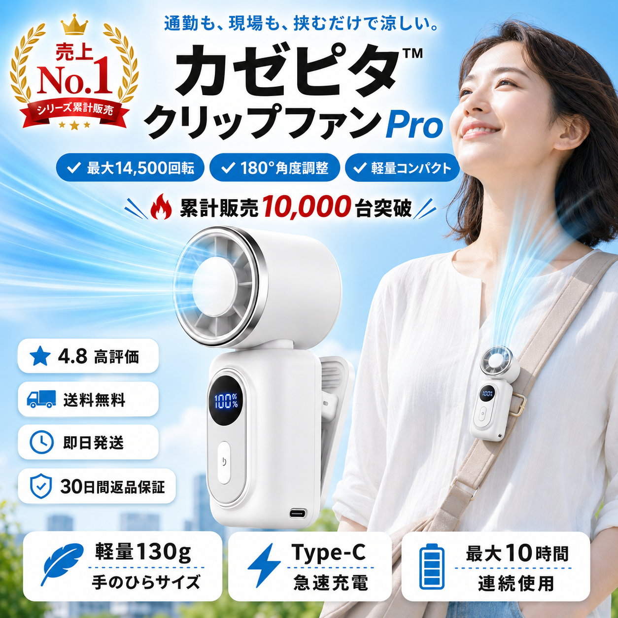 カゼピタ™ Pro クリップファン