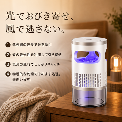 ムシナイト™ ｜ 静音UV吸引式蚊取り器